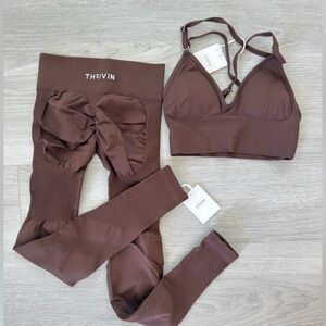 Thaliv Brown Activewear Set